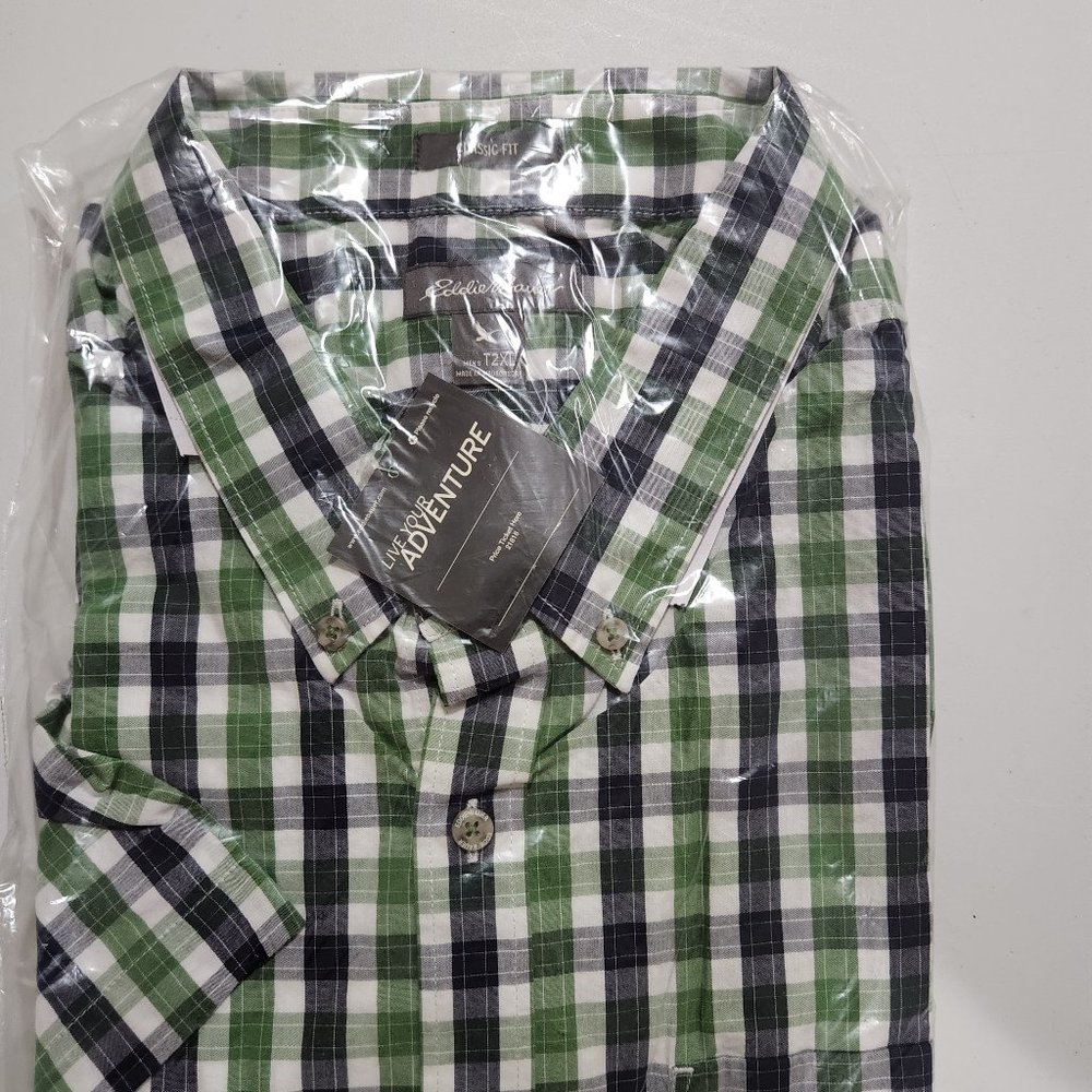 Eddie Bauer Casual Button-up Short Sleeve T2XL